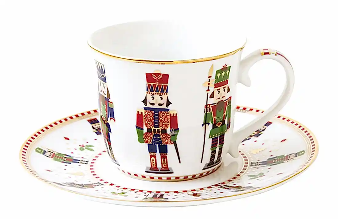 Yılbaşı Porselen Fincan ve Tabağı 200 ml