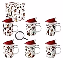 Santa Kapaklı Kupa Seti (Adet)