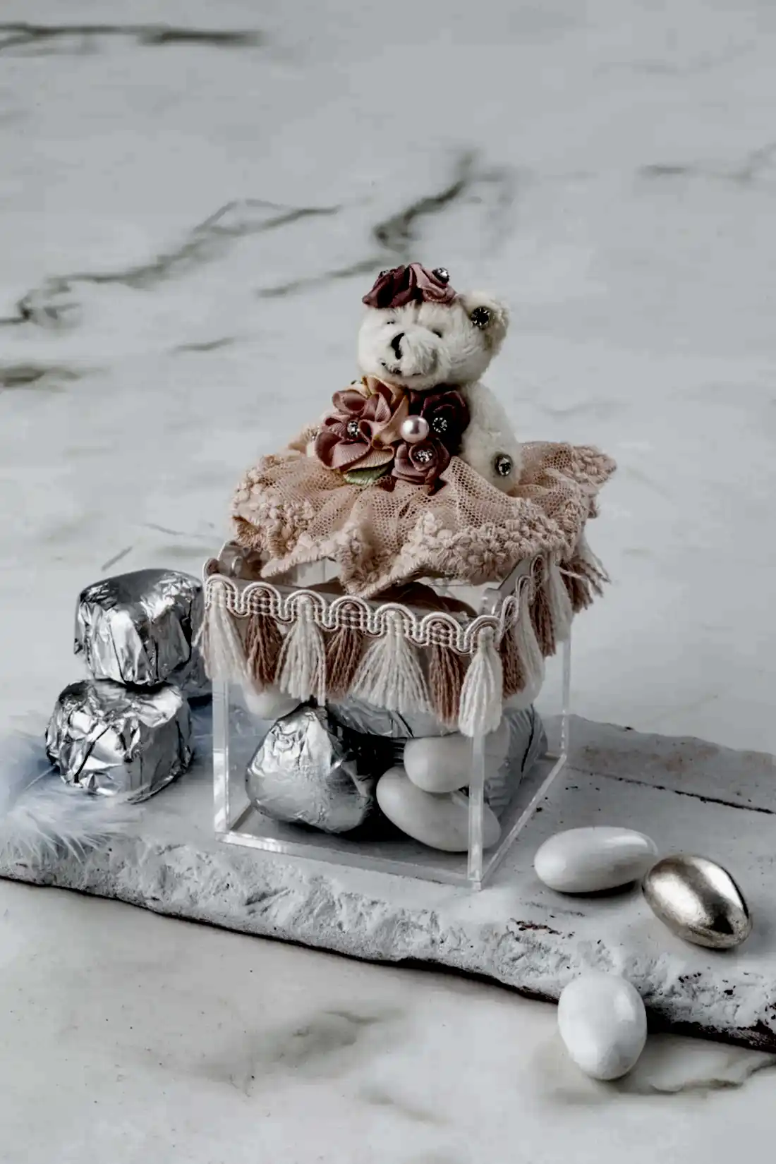 No:10 Kare Pleksi Kutu Yeni Doğan Hediyelik