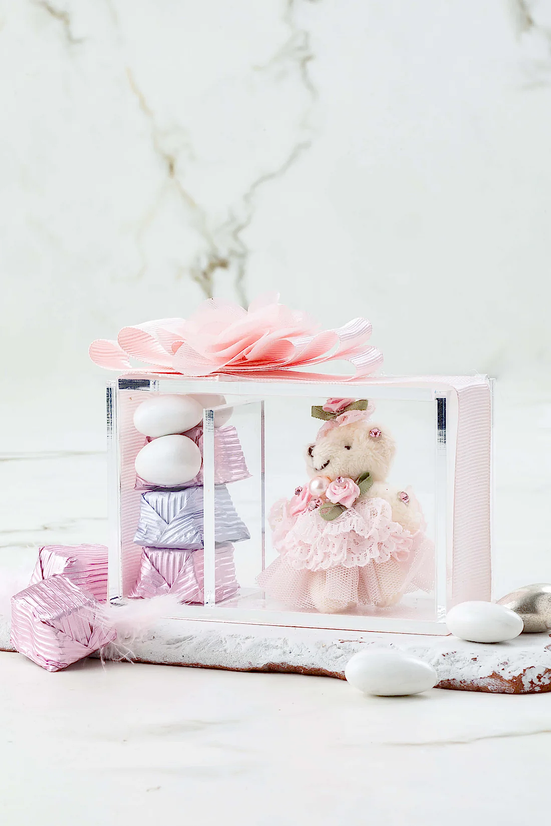 No:12 Pleksi Kutu Ayıcıklı Yeni Doğan Hediyelik