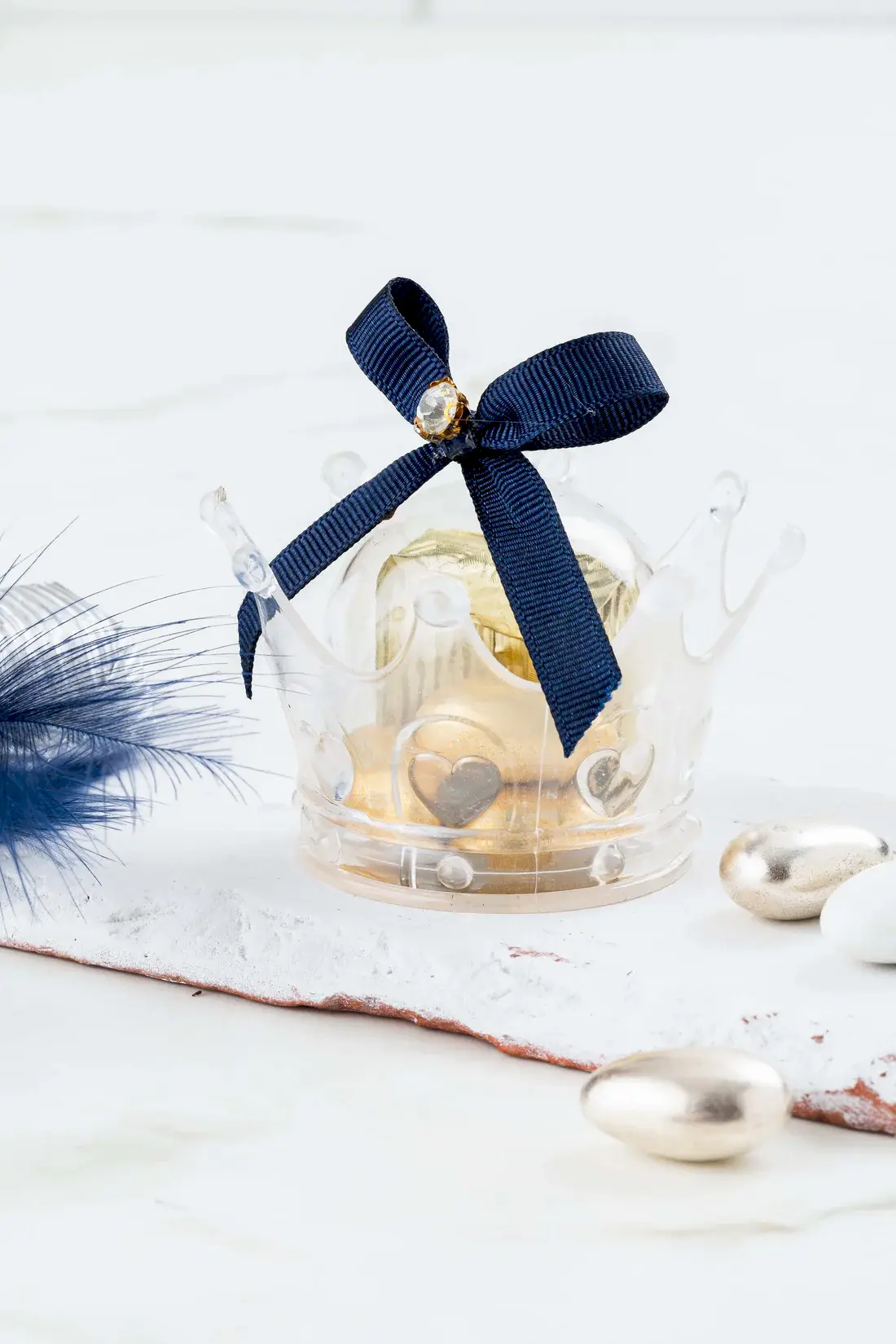 No:2 Kral Taçlı Mika Kutu Yeni Doğan Hediyelik