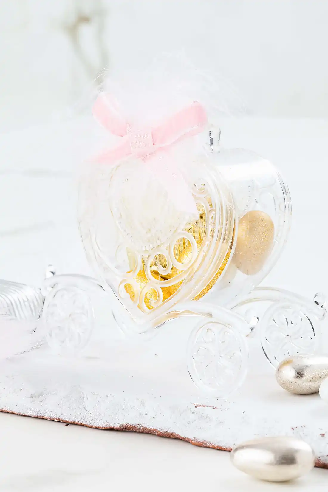 No:1 Prenses Arabalı Mika Kutu Yeni Doğan Bebek Hediyelik