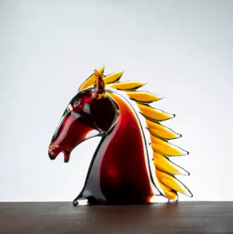 Duccio Di Segna Horses Head Medium Amber 23 / 21 cm