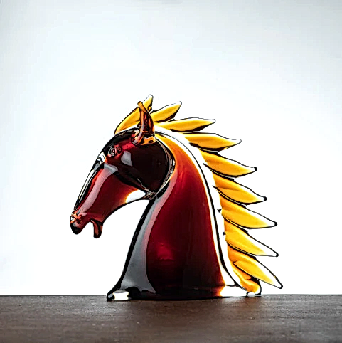 Duccio Di Segna Horses Head Medium Amber 27 / 24 cm