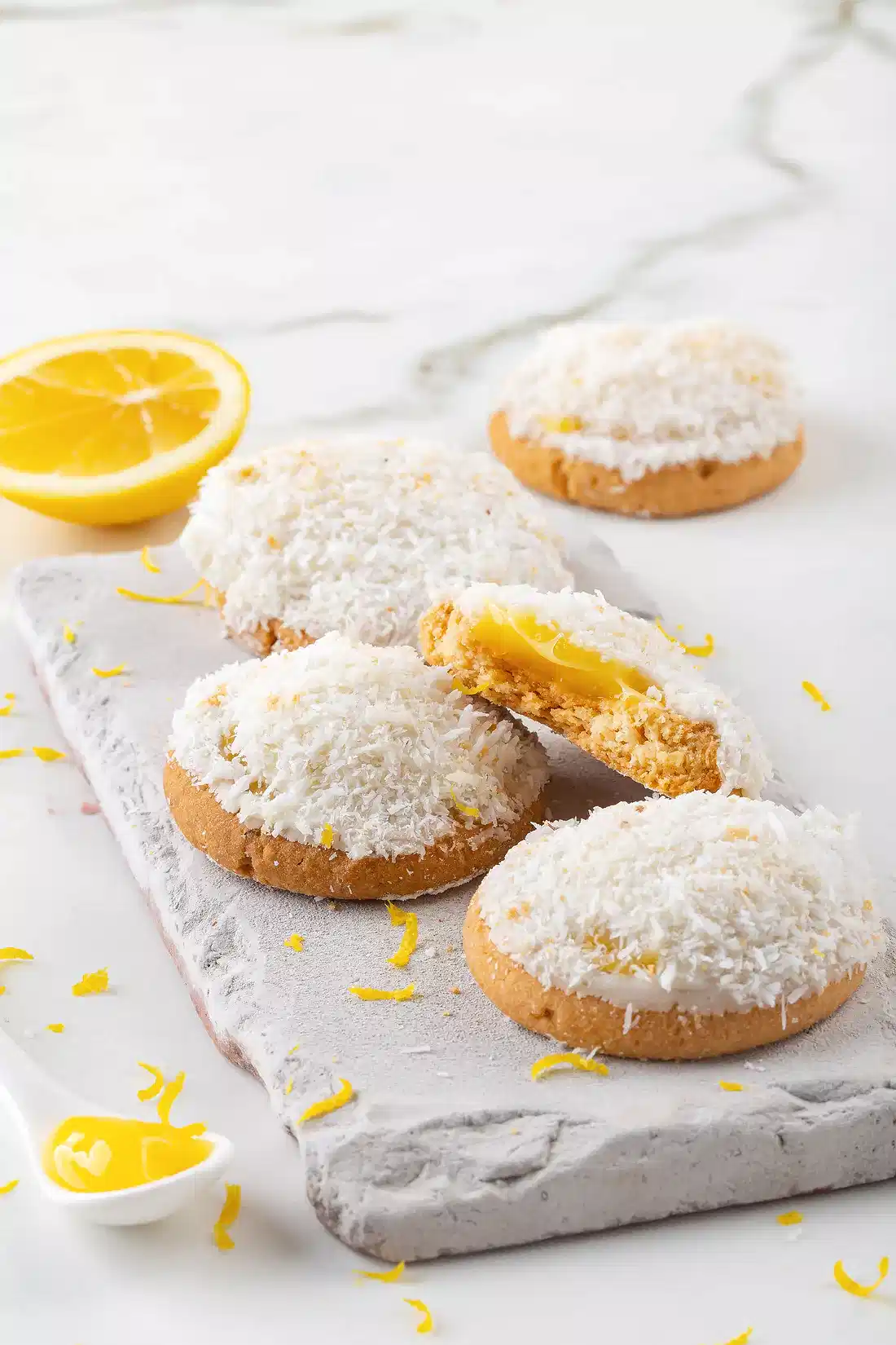 Limon Dolgulu Beyaz Çikolatalı Kurabiye