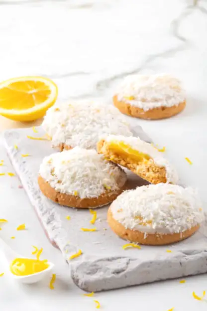 Limon Dolgulu Beyaz Çikolatalı Kurabiye