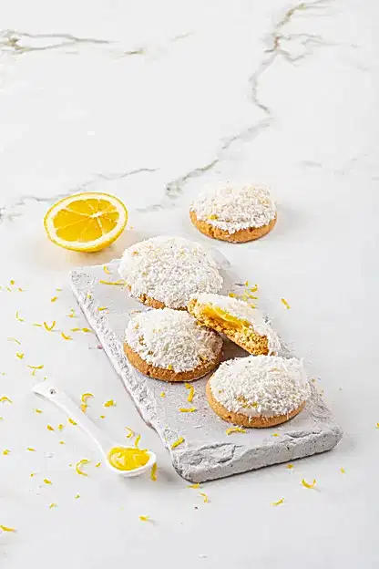 Limon Dolgulu Beyaz Çikolatalı Kurabiye