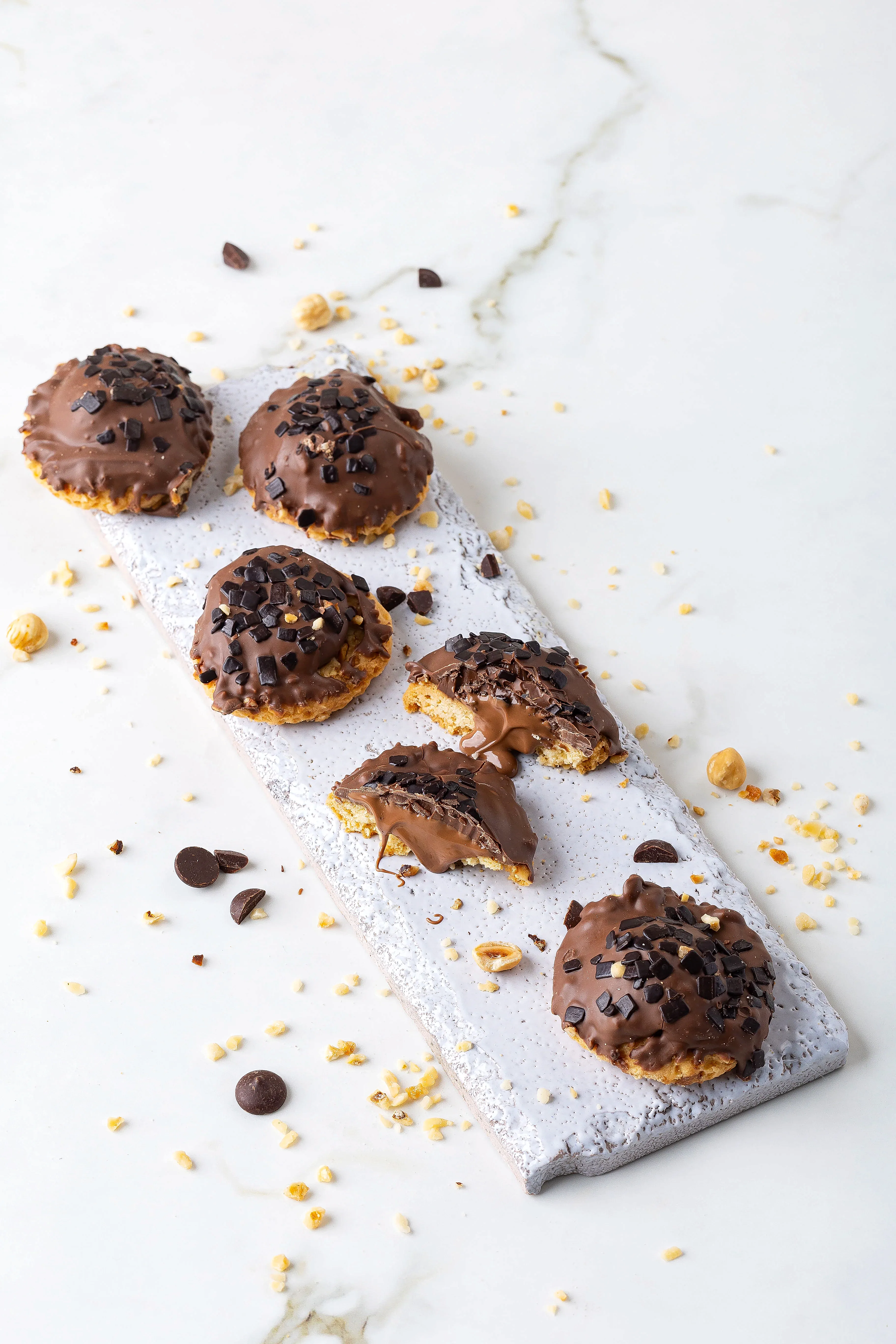 Nutella Dolgulu Çikolatalı Kurabiye