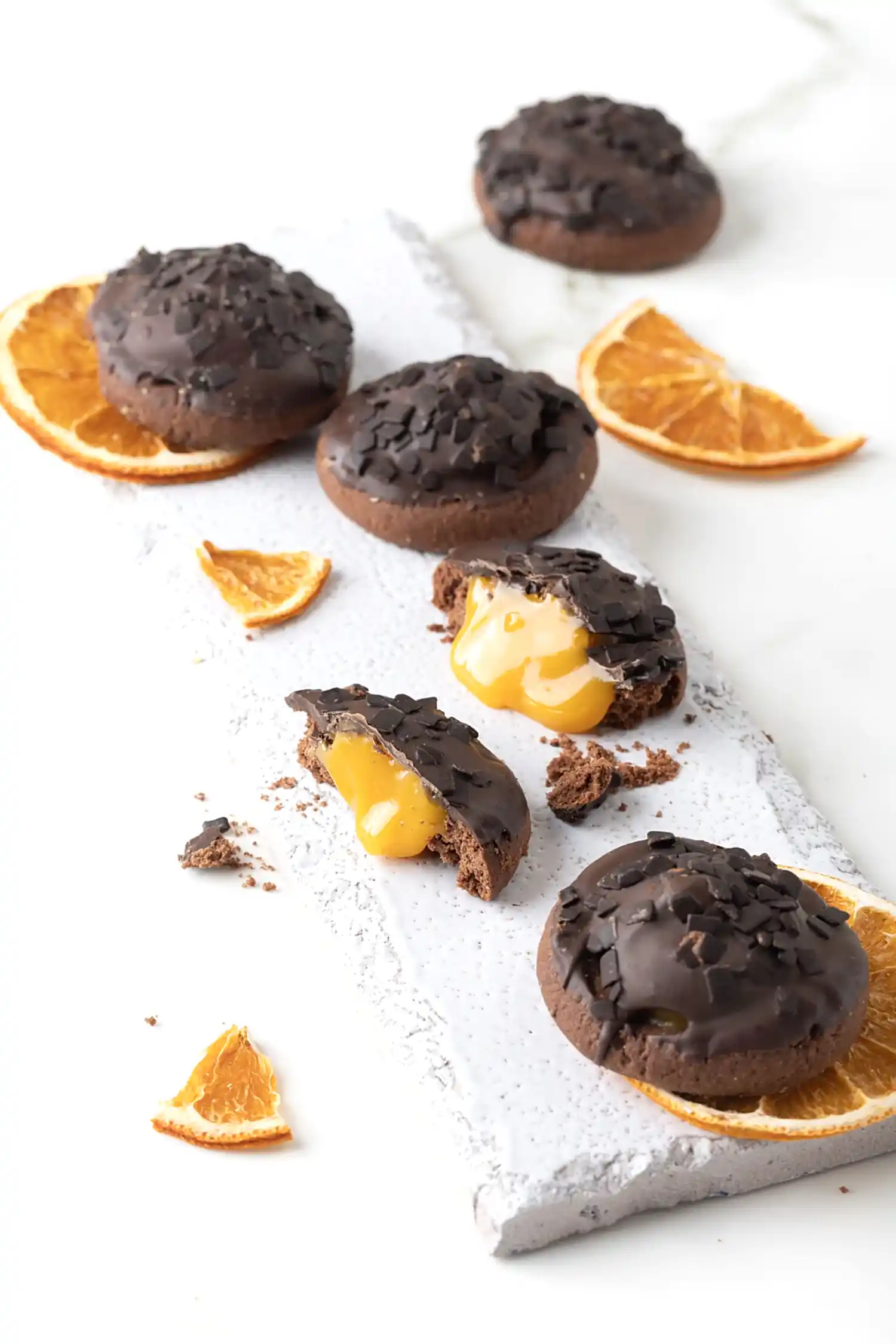 Portakal Dolgulu Bitter Çikolatalı Kurabiye