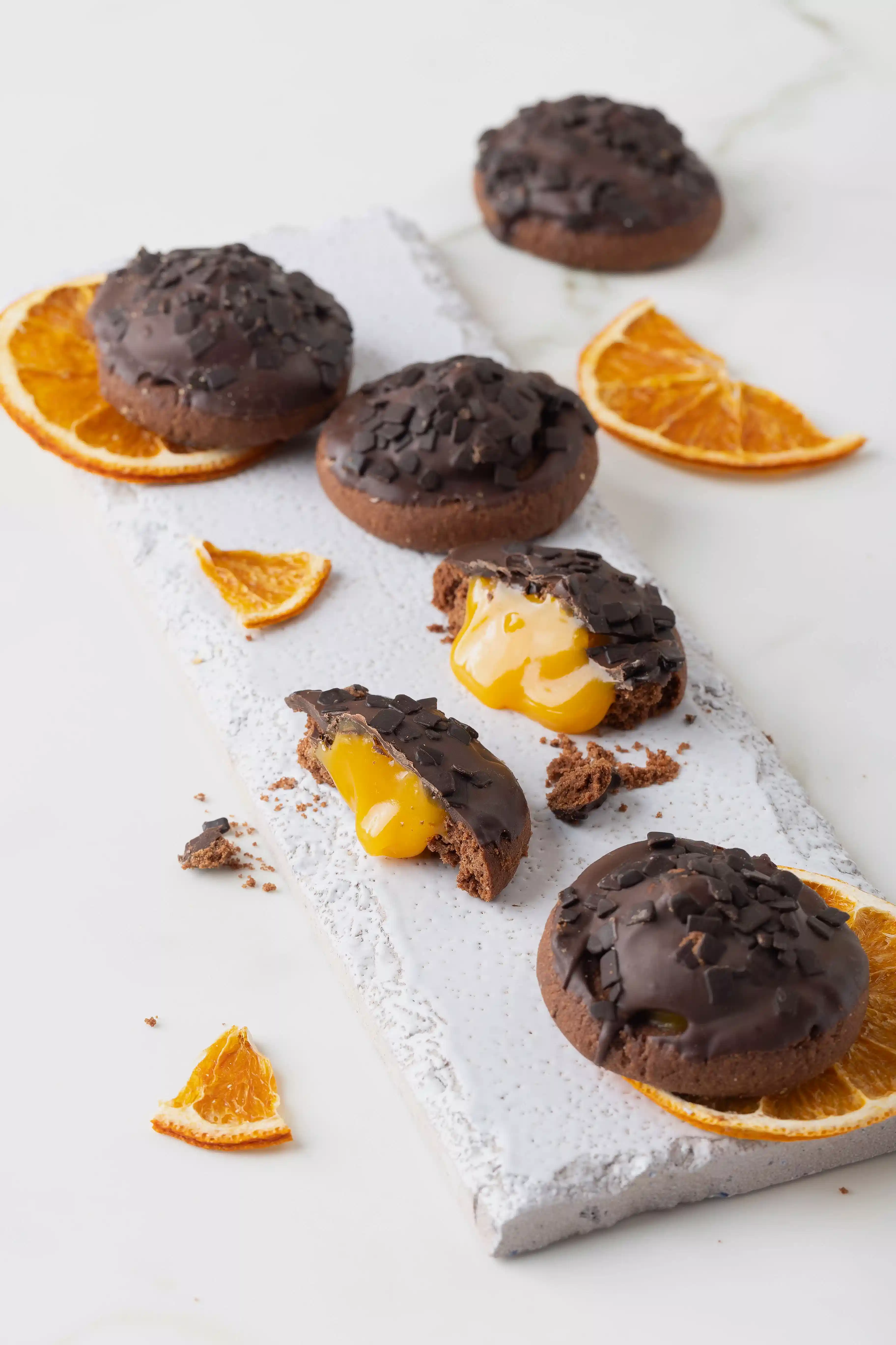 Portakal Dolgulu Bitter Çikolatalı Kurabiye