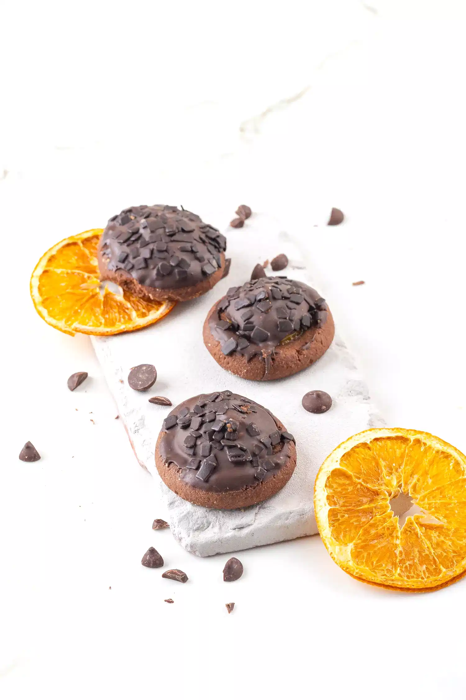 Portakal Dolgulu Bitter Çikolatalı Kurabiye