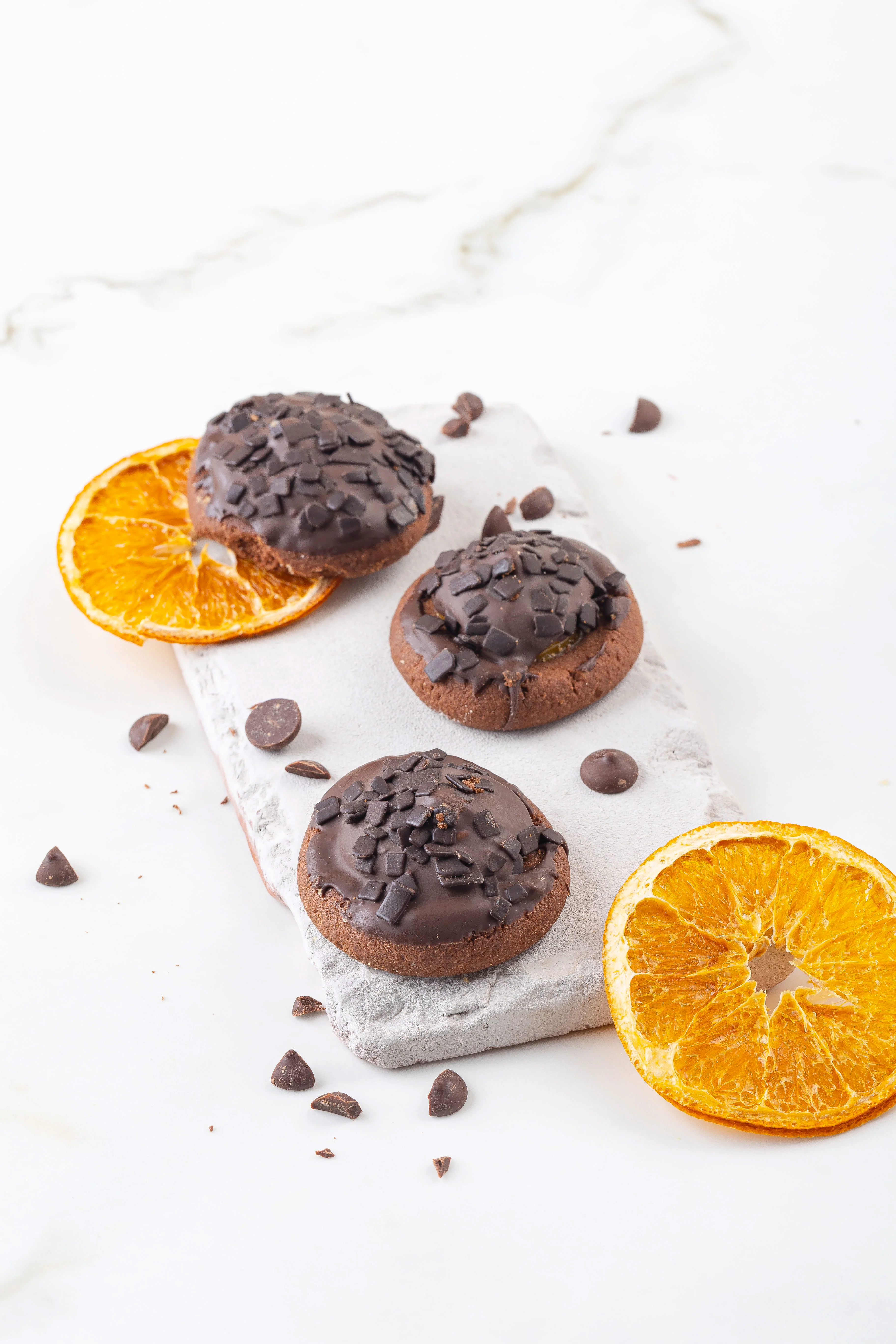 Portakal Dolgulu Bitter Çikolatalı Kurabiye