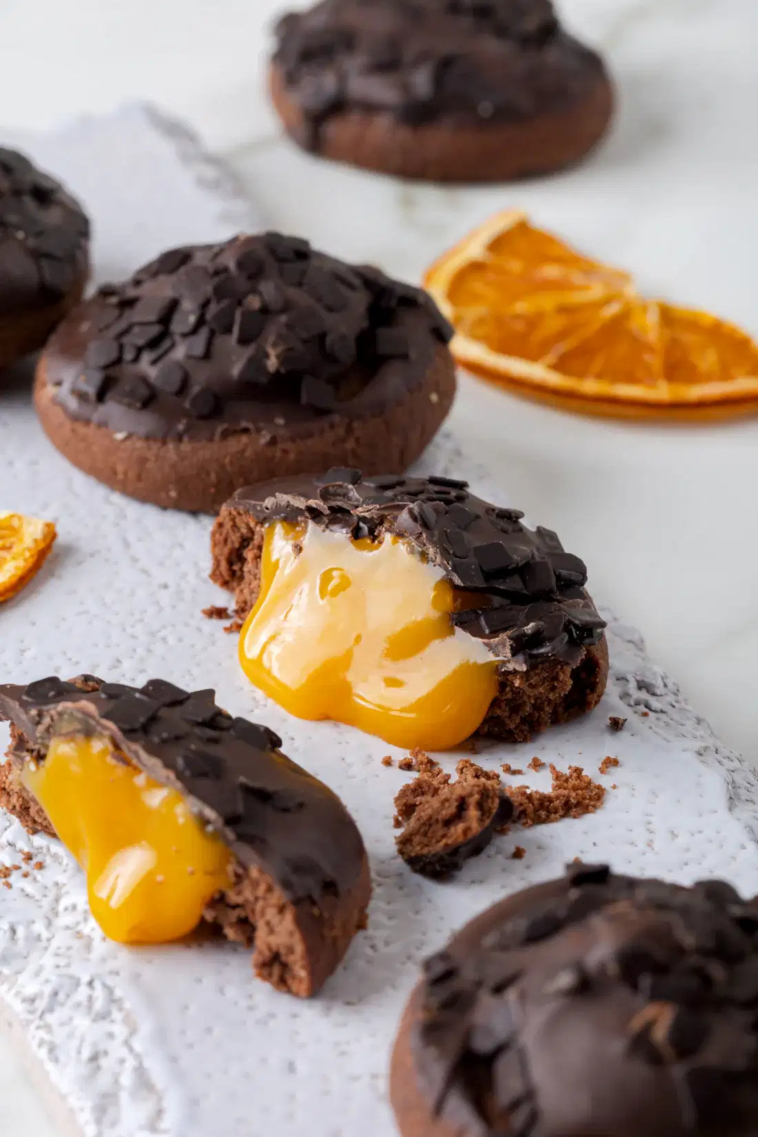 Portakal Dolgulu Bitter Çikolatalı Kurabiye