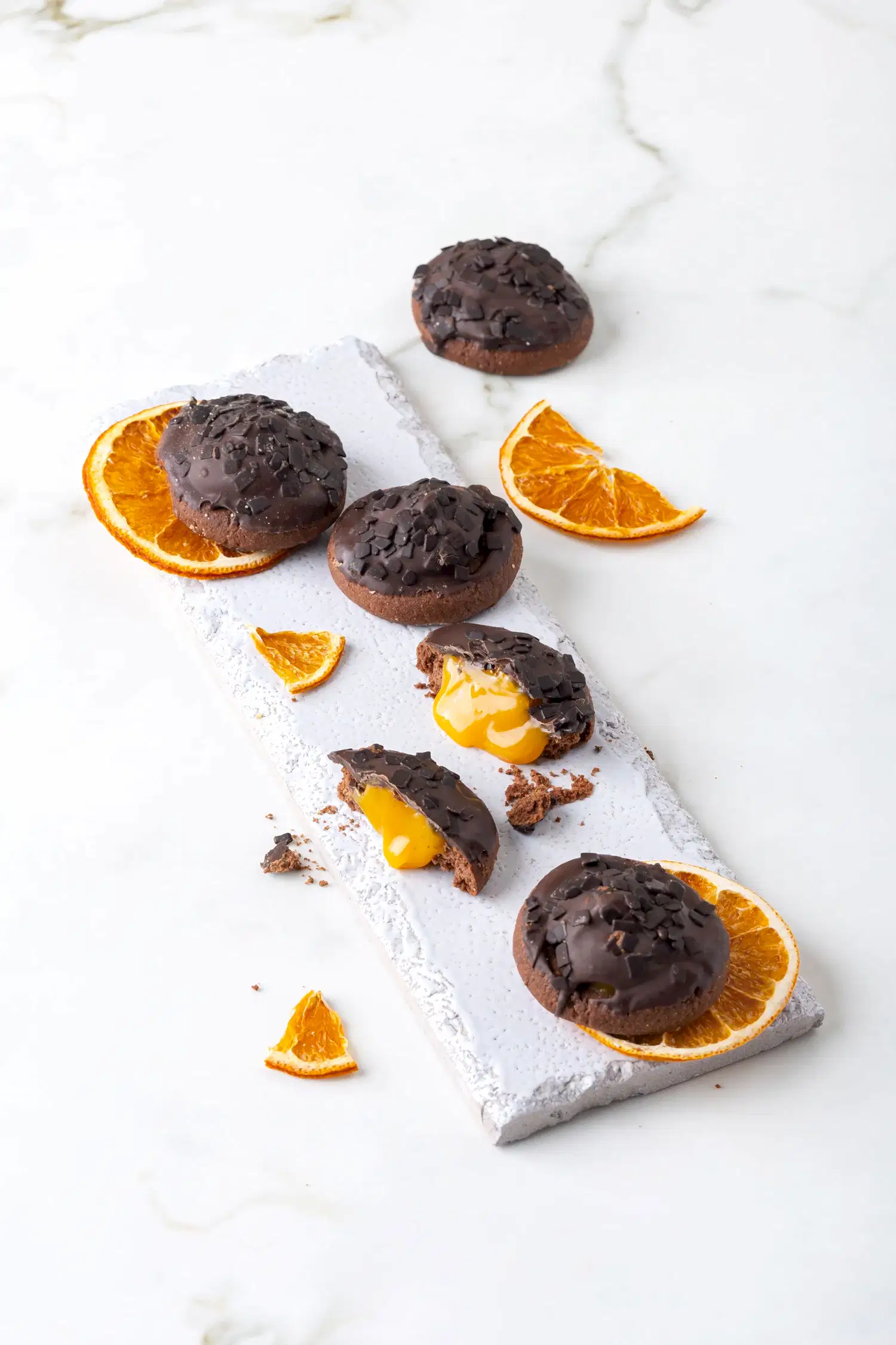 Portakal Dolgulu Bitter Çikolatalı Kurabiye