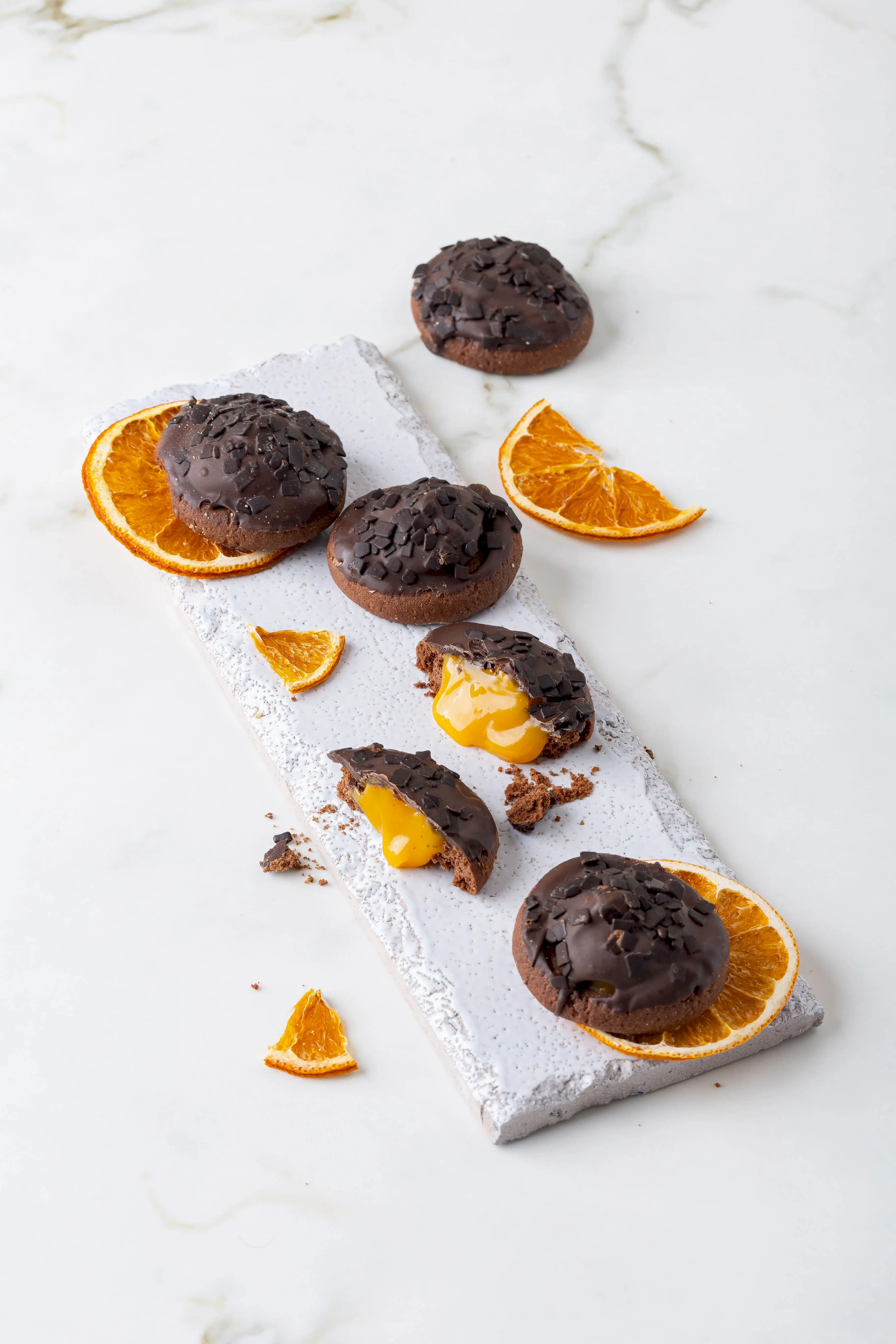 Portakal Dolgulu Bitter Çikolatalı Kurabiye