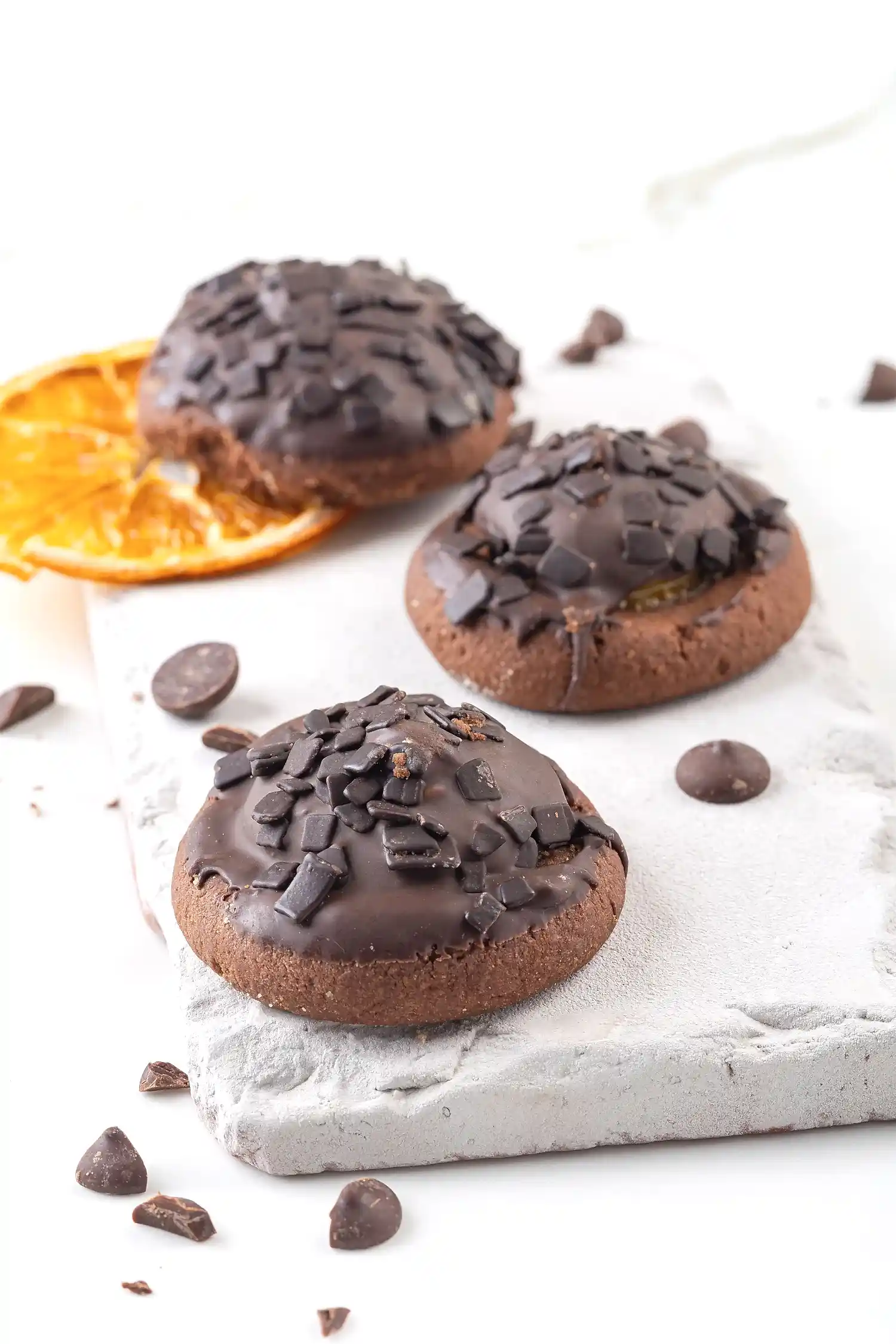 Portakal Dolgulu Bitter Çikolatalı Kurabiye