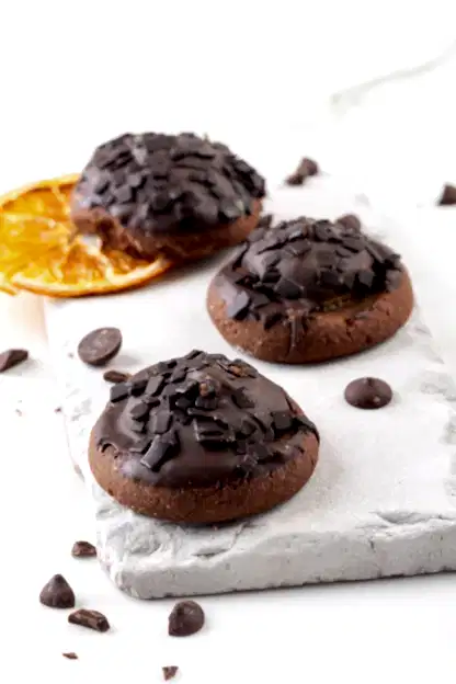 Portakal Dolgulu Bitter Çikolatalı Kurabiye