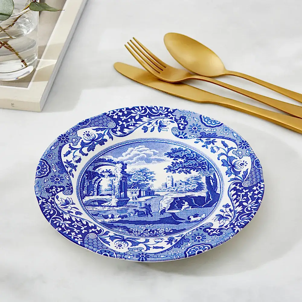 Blue Italian Pasta Tabağı 20 cm