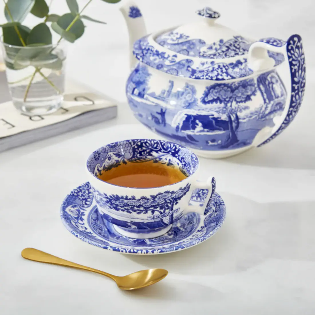 Blue Italian Çay Fincanı ve Tabağı 200 ml