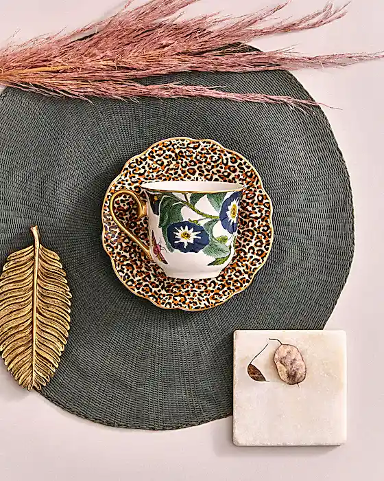 Creatures of Curiosity Çay Fincanı ve Tabağı 260 ml - Çiçekli